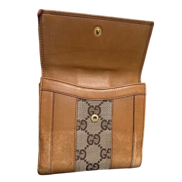 Vintage Gucci Leather and canvas bifold wallet - Picture 5 of 15